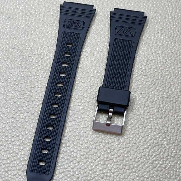 Hadley-Roma Databank 20mm Black Rubber Sport Diver Watch Strap, Pin Buckle,MS951 - Picture 1 of 2